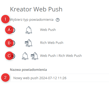 web push typ powiadomienia