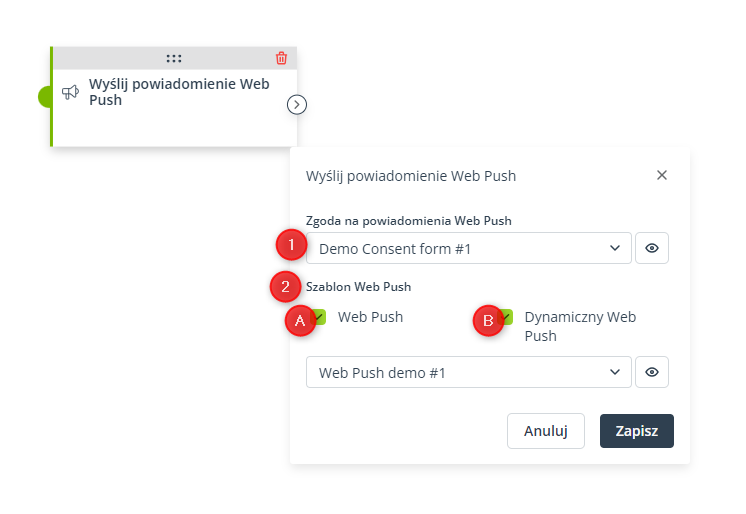 wyslij powiadomienie web push