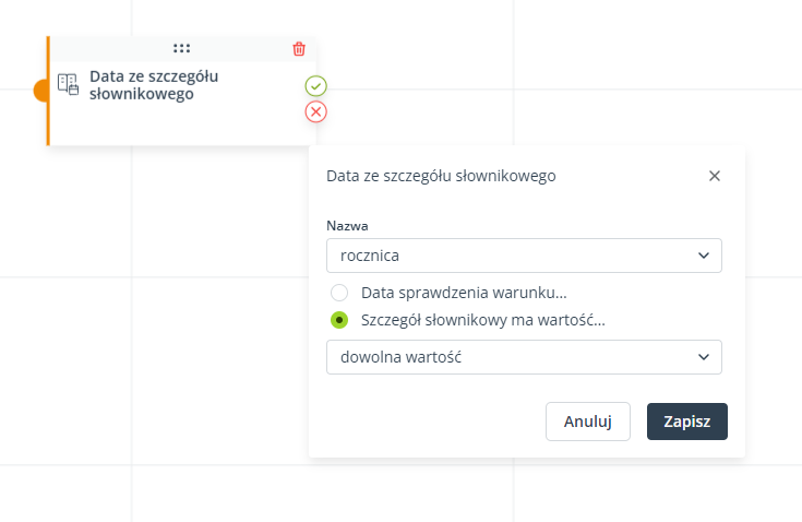 workflow warunek przyklad 1 