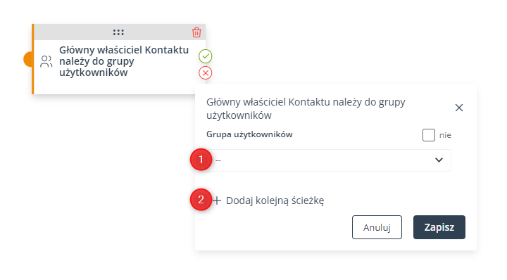 glowny wlasciciel kontaktu nalezy do grupy uzytkownikow