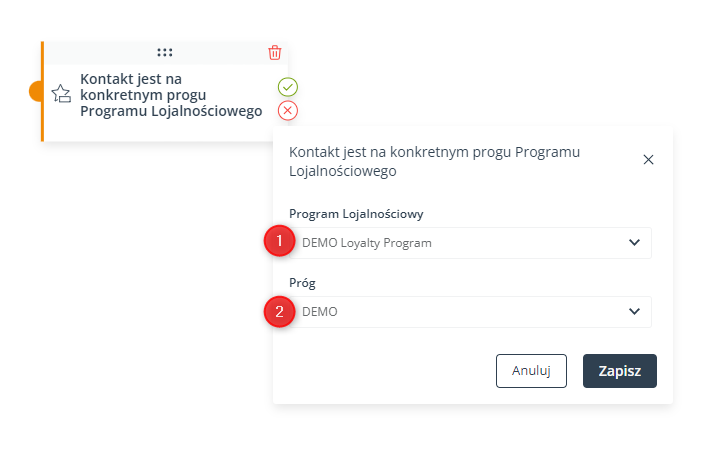 kontakt jest na konkretnym profu programu lojalnosciowego