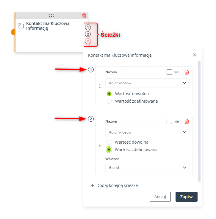 workflow warunek sciezki