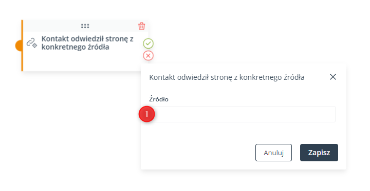 kontakt odwiedzil strone z konkretnego zrodla