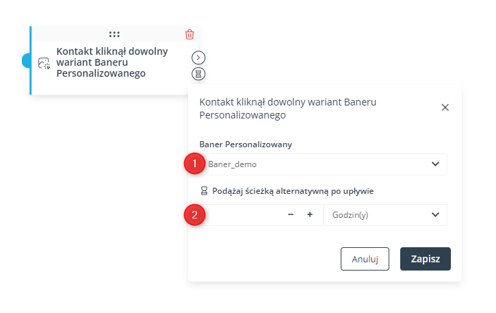 kontakt kliknal dowolny wariant baneru personalizowanego