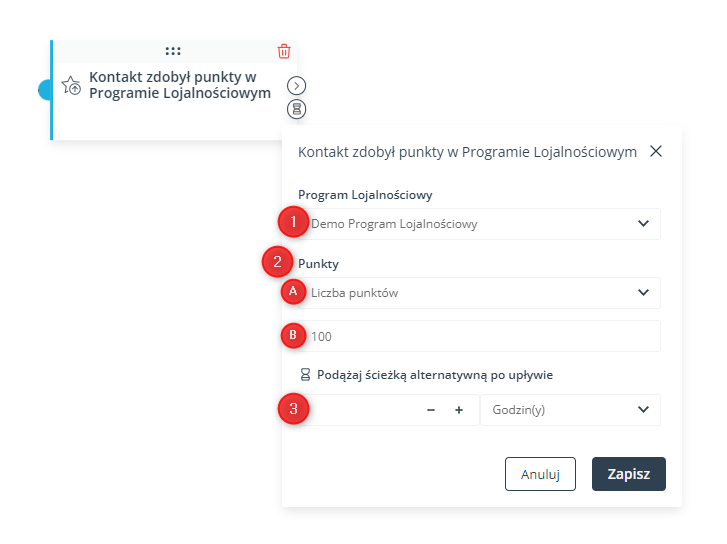 kontakt zdobyl punkty w programie lojalnosciowym