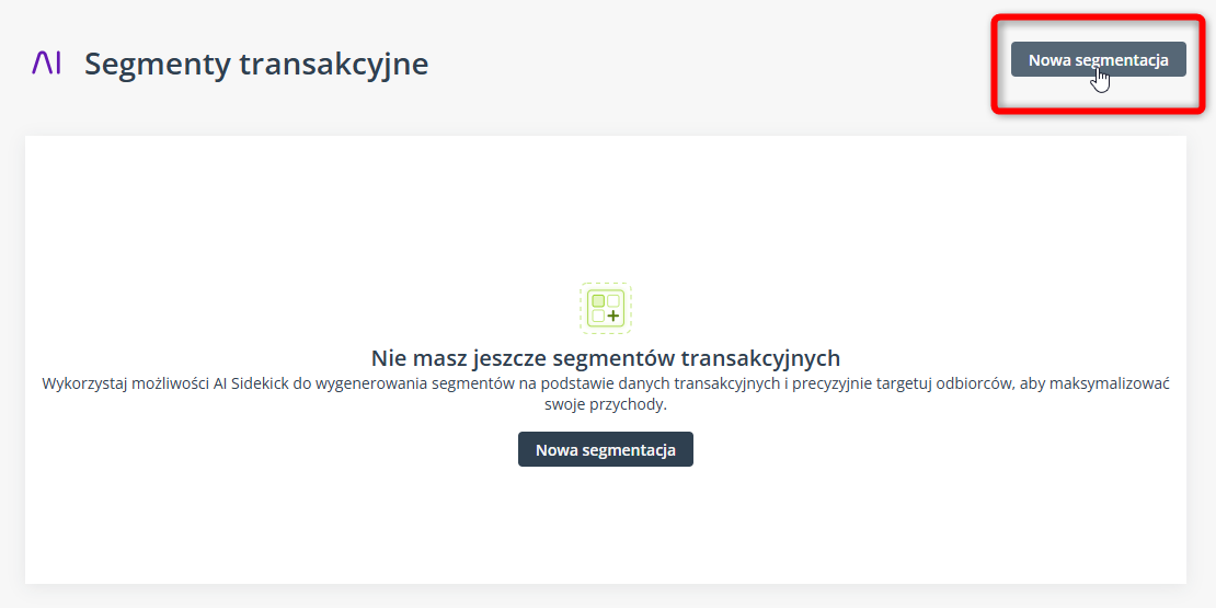 nowa segmentacja transakcyjna ai